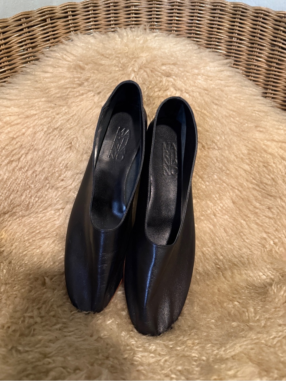 New Martiniano Glove Leather Flats Black 40.5 $580